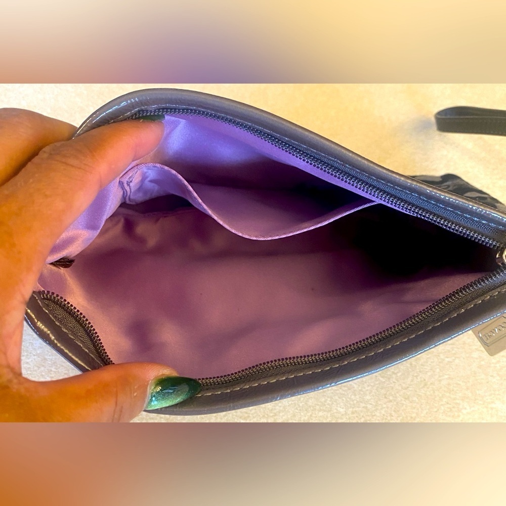 COACH Madison Ocelot Gray Silver Black Wristlet, EUC - Picture 6 of 7